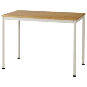 ナカバヤシ　フラットテーブル　幅１０００×奥行６００×高さ７００ｍｍ　天板：オーク　フレーム・脚：ホワイト　ＦＤＦ－１０６０ＫＭＷ　１台1