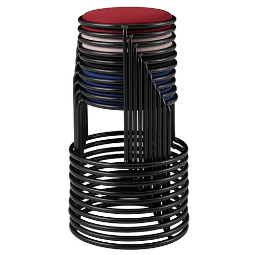 ライオン事務器　ＬＥＯ　リングスツール　ネイビー　ＬＥ－３９Ｒ－ＮＶ　１脚2