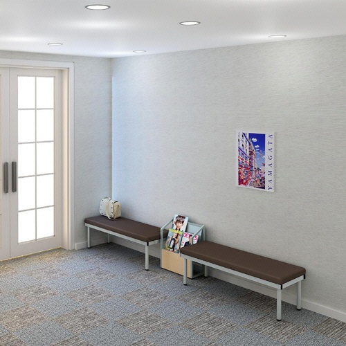 ＡＫＩＲＡ　マガジンラック　２段　ナチュラル木目前板　グレー本体　ＭＲ２２－４８２２－ＧＹＮＡ　１台2