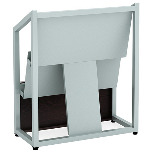 木製二段マガジンラック たのめーる】AKIRA マガジンラック 2段 ダークブラウン木目前板