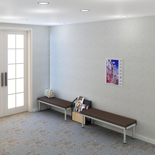 ＡＫＩＲＡ　マガジンラック　２段　ナチュラル木目前板　ブラック本体　ＭＲ２２－４８２２－ＢＫＮＡ　１台2