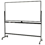 ネットフォース　フレックスボード　ホワイトボード　キャスター脚　両面　ホーロー板面　幅１８００ｍｍ　ＷＢ－ＨＲ１８９０－ＴＷ