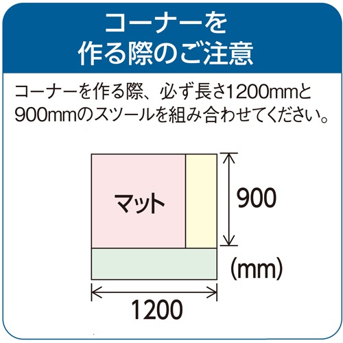 アーバン　キッズマット　スツール　幅９００×奥行３００×高さ３００ｍｍ　グリーン　９００Ｘ３００ＭＰ－２４　１台3