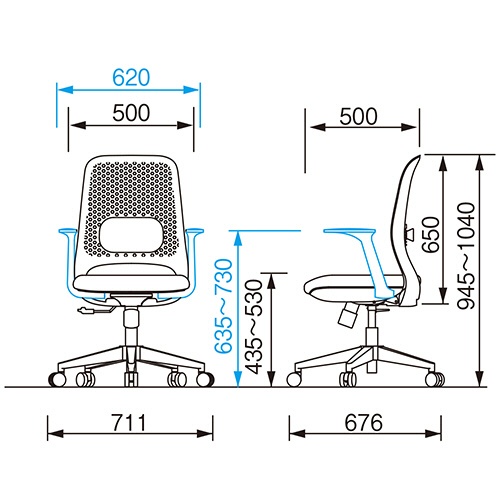 ＡＫＩＲＡ　ＯＣ－３００チェア　肘付　本体・座：グレー　ＯＣ－３００ＡＲＭ－ＧＹＧＹ　１脚3