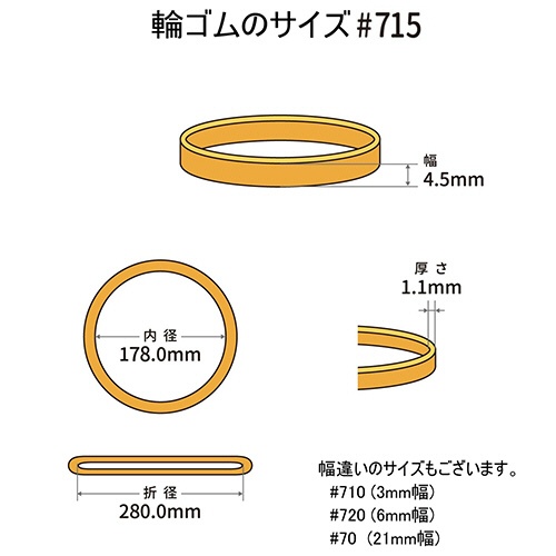 共和　オーバンド　＃７１５　内径１７８ｍｍ　５００ｇ入　透明袋　ＧＴＡ－Ｎ－００３　１袋2