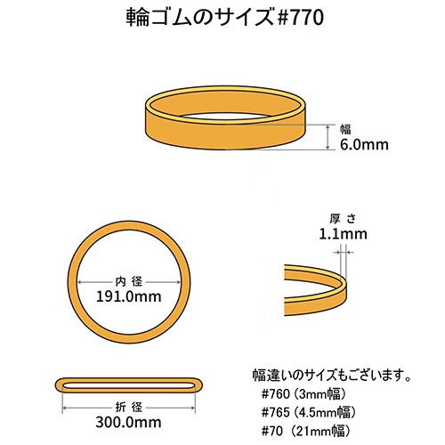共和　オーバンド　＃７７０　内径１９１ｍｍ　５０ｇ入　透明袋　ＧＴＡ－Ｎ－０４９　１袋2