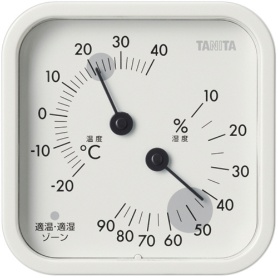 タニタ　アナログ温湿度計　アイボリー　ＴＴ－５８７－ＩＶ　１台