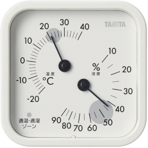 タニタ　アナログ温湿度計　アイボリー　ＴＴ－５８７－ＩＶ　１台1