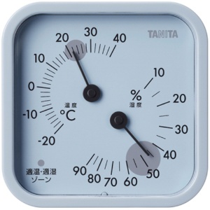 タニタ　アナログ温湿度計　ブルーグレー　ＴＴ－５８７－ＢＬ　１台1