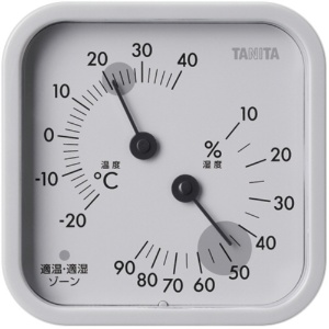 タニタ　アナログ温湿度計　ウォームグレー　ＴＴ－５８７－ＧＹ　１台1