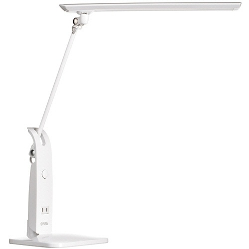 スワン電器　ＬＥＤデスクライト　スタンド式　１４Ｗ　１３５０Ｌｘ　ホワイト　ＤＳ－５０６ＷＨ　１台1