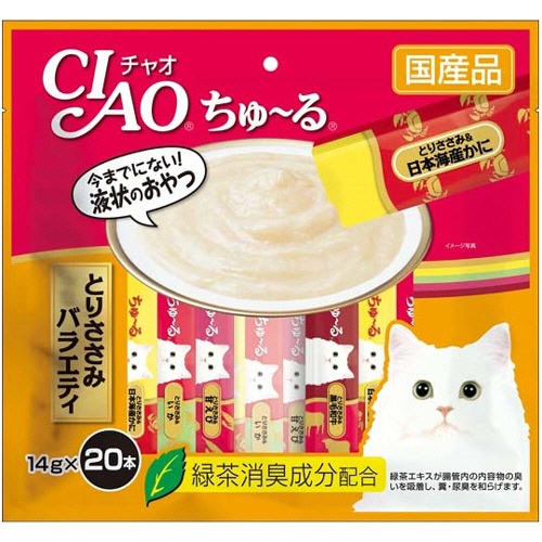 いなばペットフード　チャオ　ちゅーる　とりささみバラエティ　１４ｇ／本　１パック（２０本）1