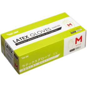 川西工業　ラテックスグローブ　粉なし　Ｍ　＃２１３４　１箱（１００枚）