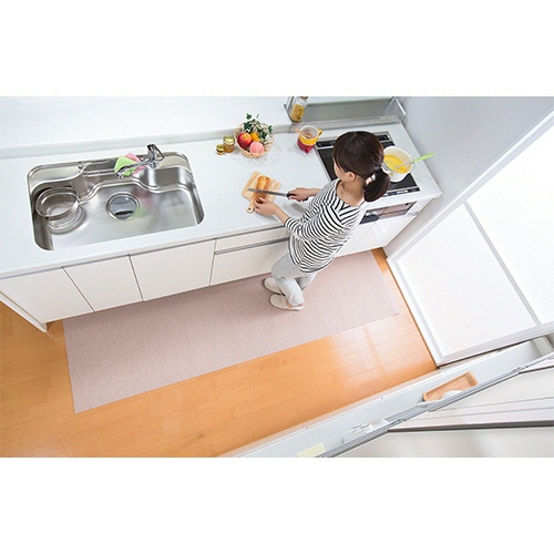 サンコー　おくだけ吸着　キッチンマット　６０×２４０ｃｍ　ベージュ　ＫＧ－０５　１枚9