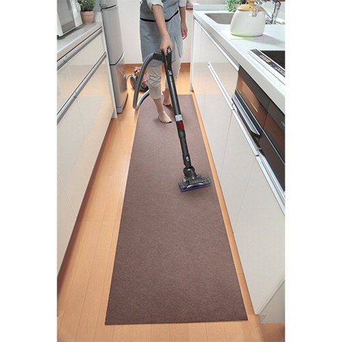 サンコー　おくだけ吸着　キッチンマット　６０×２４０ｃｍ　ブラウン　ＫＧ－０６　１枚3