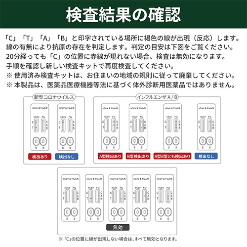 小林薬品　ＲＡＢＬＩＳＳ　新型コロナウイルス＆インフルエンザＡ／Ｂ　抗原検査キット　ＫＯ３１６　１個10