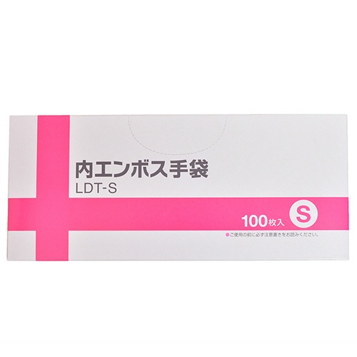 伊藤忠リーテイルリンク　内エンボス手袋　クリア　Ｓ　ＬＤＴ－Ｓ　１箱（１００枚）1
