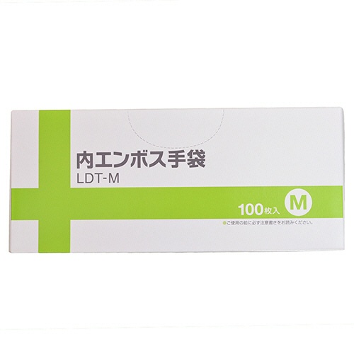 伊藤忠リーテイルリンク　内エンボス手袋　クリア　Ｍ　ＬＤＴ－Ｍ　１箱（１００枚）1