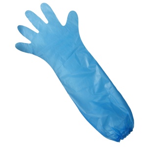 伊藤忠リーテイルリンク　ポリエチレンロング手袋（ＣＰＥ）　外エンボス　ブルー　ＳＬＤ－ＬＬ０２　１箱（３０枚）3