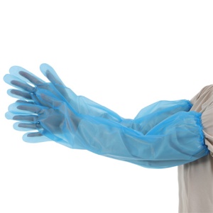 伊藤忠リーテイルリンク　ポリエチレンロング手袋（ＣＰＥ）　外エンボス　ブルー　ＳＬＤ－ＬＬ０２　１箱（３０枚）4