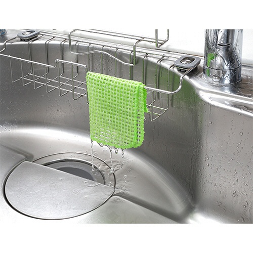 サンコー　びっくりフレッシュ　ペット用食器洗い　メッシュ　２０×２０ｃｍ　グリーン　ＢＨ－２４　１枚7