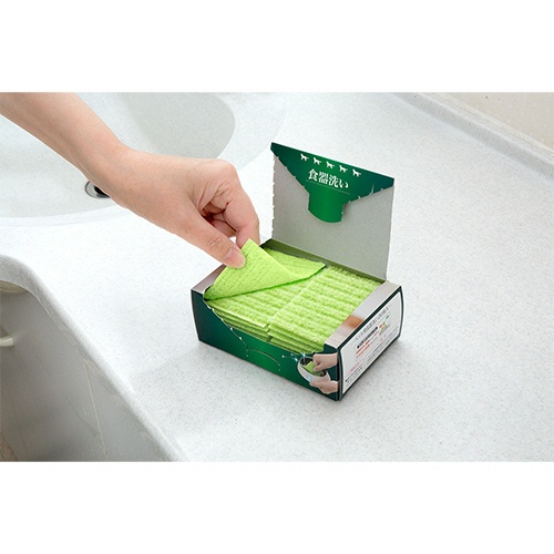 サンコー　びっくりフレッシュ　ペット用食器洗い　６×８ｃｍ　グリーン　ＢＨ－８２　１パック（２０枚）3