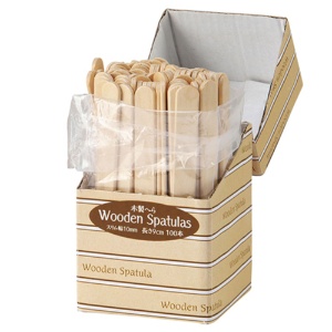 サンナップ　ウッドスパチュラ（木製ヘラ）　スリムＳサイズ　ＳＬＷ１００ＳＳ　１箱（１００本）3