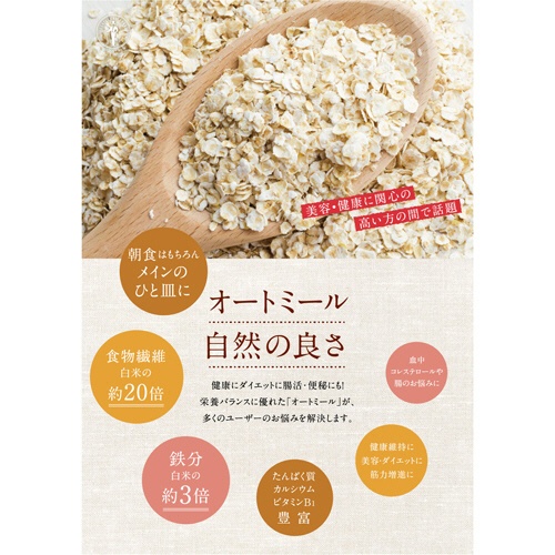 日本食品製造　日食　プレミアムピュア　オートミール　３４０ｇ　１パック2