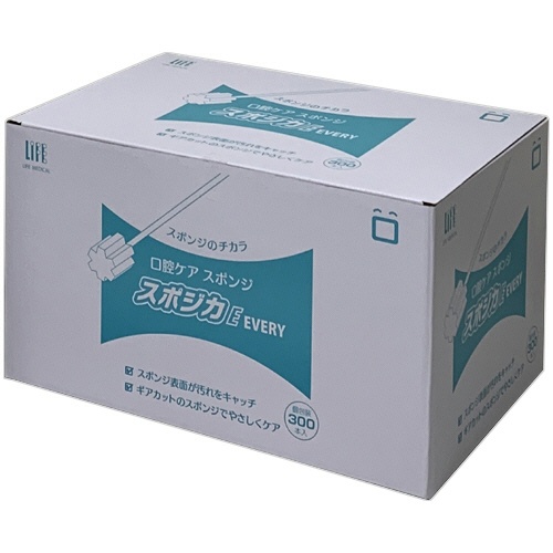 平和メディク　ライフ　口腔ケアスポンジ　スポジカＥ　ＥＶＥＲＹ　１箱（３００本）1