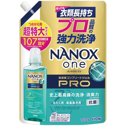 ライオン　ＮＡＮＯＸ　ｏｎｅ　ＰＲＯ　つめかえ用　超特大　１０７０ｇ　１個1