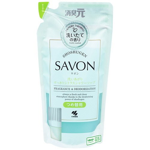小林製薬　消臭元　ＳＡＶＯＮ　シトラスシャワーソープ　つめ替用　４００ｍＬ　１個1