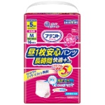 大王製紙　アテント　昼１枚安心パンツ　長時間快適プラス　女性向け　ピンク