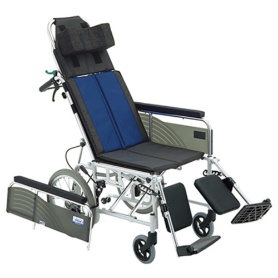 ミキ　リクライニング車椅子（介助式）　ブルー　ＢＡＬ－１４　１台