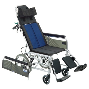ミキ　リクライニング車椅子（介助式）　ブルー　ＢＡＬ－１４　１台1