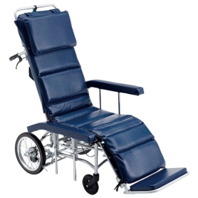 ミキ　フルリクライニング車椅子（介助式）　ブルー　ＭＦＦ－５０　１台