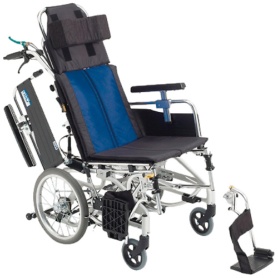 ミキ　ティルト＆リクライニング車椅子（介助式）　ブルー　ＢＡＬ－１２　１台