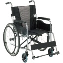 マキテック　スチール製車いす（自走式・背折れタイプ）　黒／グレー　ＥＸ－１１ＫＧＳ　１台