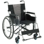 マキテック　スチール製車いす（自走式・背折れタイプ）　黒／グレー　ＥＸ－１１ＫＧＳ　１台