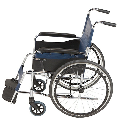 マキテック　スチール製車いす（自走式・背折れタイプ）　黒／グレー　ＥＸ－１１ＫＧＳ　１台3