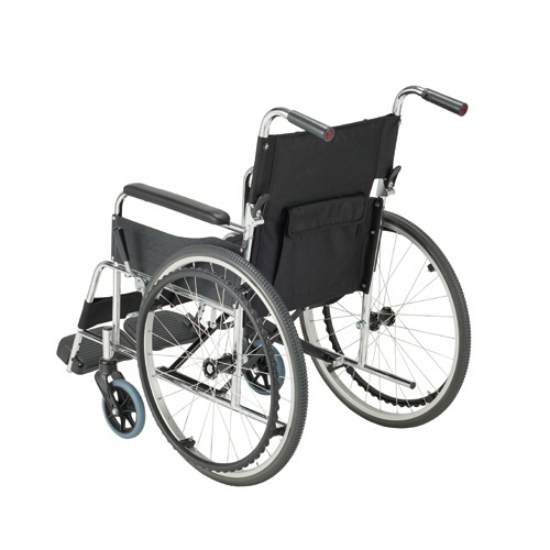 マキテック　スチール製車いす（自走式・背折れタイプ）　黒／グレー　ＥＸ－１１ＫＧＳ　１台4