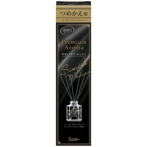 エステー　玄関・リビング用　消臭力　Ｐｒｅｍｉｕｍ　Ａｒｏｍａ　Ｓｔｉｃｋ　ベルベットムスク　つめかえ用　５０ｍＬ　１個1