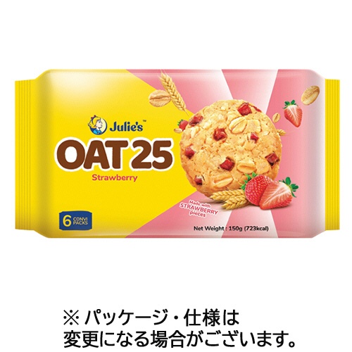 富永貿易　ジュリーズ　オーツ２５　ストロベリー　１袋（１８枚：３枚×６パック）1