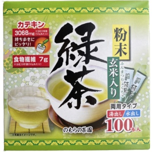 のむらの茶園　粉末玄米入り緑茶スティック　１パック（１００本）1