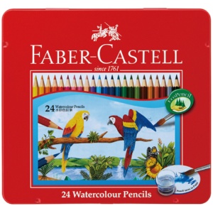 ファーバーカステル　水彩色鉛筆　２４色（各色１本）　ＴＦＣ－ＷＣＰ／２４Ｃ　１缶1