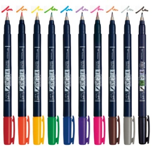 トンボ鉛筆　筆之助　しっかり仕立て　１０色（各色１本）　ＷＳ－ＢＨ１０Ｃ　１パック2