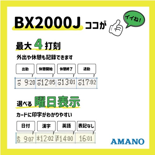 アマノ　電子タイムレコーダー　ＢＸ２０００Ｊ　１台4