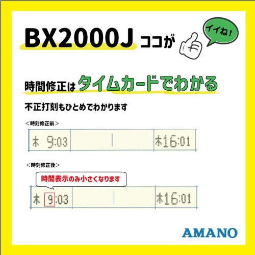 アマノ　電子タイムレコーダー　ＢＸ２０００Ｊ　１台5