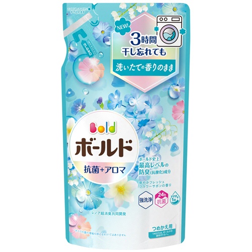 Ｐ＆Ｇ　ボールドジェル　爽やかフレッシュフラワーサボンの香り　つめかえ用　４００ｇ　１パック1