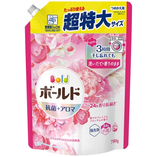 Ｐ＆Ｇ　ボールドジェル　華やかプレミアムブロッサムの香り　つめかえ用　超特大サイズ　７８０ｇ　１パック1