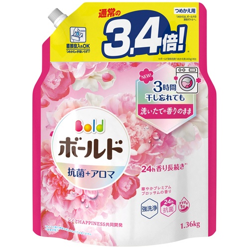 Ｐ＆Ｇ　ボールドジェル　華やかプレミアムブロッサムの香り　つめかえ用　超ジャンボサイズ　１．３６ｋｇ　１パック1